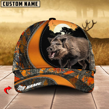 BlueJose Boar Hunting Camo Pattern Personalized Cap ( 2 Colors )