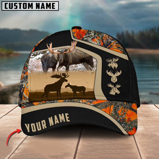 BlueJose Premium Couple Moose Hunting Buck& Doe Collab Artist Classic Personalized Cap