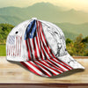 BlueJose Archery US Flag White Personalized Name Cap