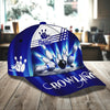 BlueJose Bowling Crash And Pins Blue Personalized Name Cap