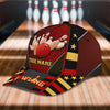 BlueJose Bowling Crash And Pins Multicolor Personalized Name Cap