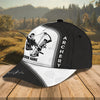 BlueJose Archery White And Black Leather Personalized Name Cap