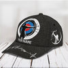 BlueJose Archery Black Leather Personalized Name Cap