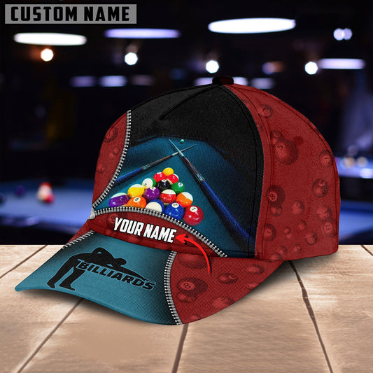 BlueJose Billiard Lover Personalized Name 3D Over Printed Cap