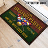 BlueJose Billiards Players & His Wife Personalized Name Doormat