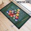 BlueJose Billiards Rack 'Em Up Personalized Name Doormat