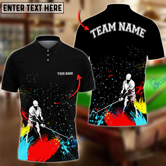 BlueJose Golf Red Black Customized Name, Team Name 3D Shirts