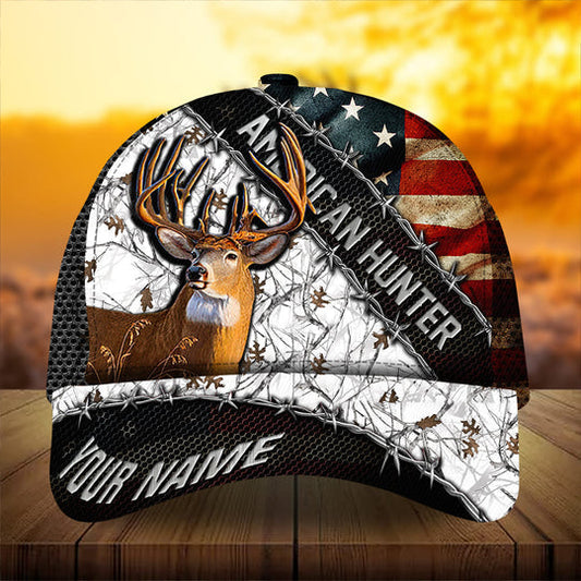 BlueJose Premium Hedge Of Thorns Flag Deer Hunting Personalized Cap