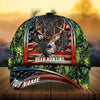 BlueJose Premium Florapunk Cracked Flag Deer Hunting Personalized Cap