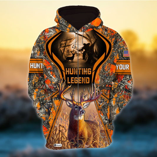 BlueJose Eternity Hunting Legend Deer Hunting 3D Hoodie (3 Colors)