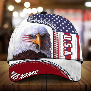 BlueJose Personalized Us Eagle Cap, American Patriot Cap