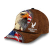 BlueJose Premium Leather Art Eagle American Pride Cap Personalized