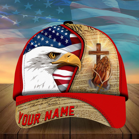 BlueJose Premium Unique American Eagle In God We Trust Cap Personalized