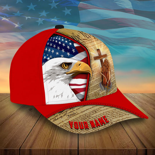 BlueJose Premium Unique American Eagle In God We Trust Cap Personalized