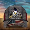 BlueJose Premium Unique Metal American Eagle Cap Personalized