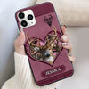 BlueJose Deer Hunting Leather Pattern Personalized Name Multicolor Phone Case (6 colors)