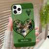 BlueJose Deer Hunting Leather Pattern Personalized Name Multicolor Phone Case (6 colors)