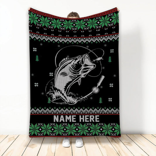 BlueJose Ugly Fishing Personalize Fishing Blanket