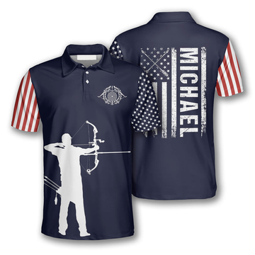 BlueJose Silhouette Flag Archery Personalized Unisex Shirt