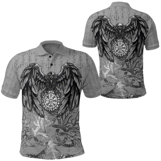 BlueJoseVikingStyle Clothing - Raven Cletic Tree Polo Shirt