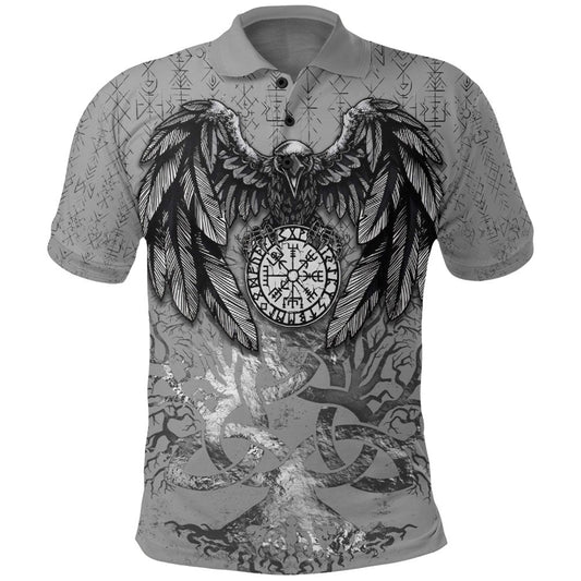 BlueJoseVikingStyle Clothing - Raven Cletic Tree Polo Shirt