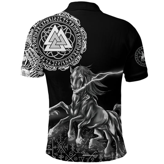 BlueJose Viking Style Polo Shirt - Sleipnir Odin