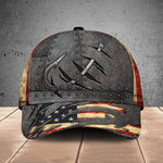 BlueJose  Fishing hat United States Hook print Cap