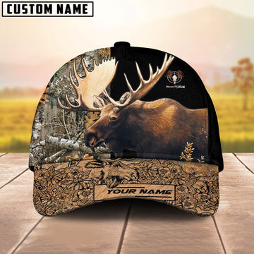 BlueJose Moose Hunting Camouflage Personalized Cap