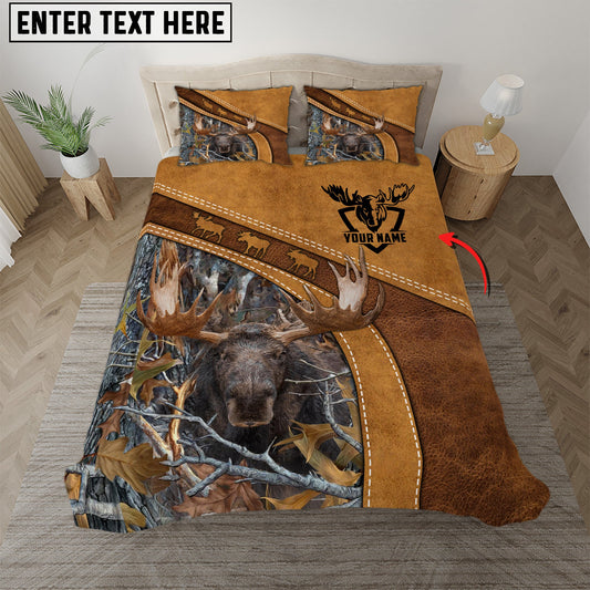 Bluejose Personalized Moose Hunting Bedding Set