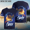 BlueJose Customized Name Fishing Makes Me Happy Redfish 3D Shirts