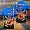 BlueJoses Bowling And Pins Scratch US Flag Pattern Multicolor Personalized Name 3D Shirt