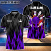BlueJoses Bowling And Pins Sword Legend Customized Name, Team Name 3D Shirt (4 Colors)