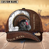 BlueJose Turkey Hunting Leather Pattern Personalized Name Cap