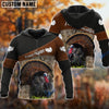 BlueJose Customized Name Turkey Hunting Leather Pattern 3D Shirts