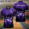 BlueJoses Bowling And Pins Ink Pattern Customized Name 3D Shirt (5 Colors)