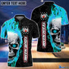 BlueJoses Personalized Name and Team Name Skull Fire Winner Bowling and Pins Multicolor 3D Shirt