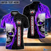 BlueJoses Personalized Name and Team Name Skull Fire Winner Bowling and Pins Multicolor 3D Shirt