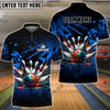 BlueJoses Bowling And Pins Diamond Broken Customized Name 3D Shirt (4 Colors)