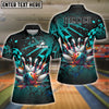 BlueJoses Bowling And Pins Diamond Broken Customized Name 3D Shirt for Women (4 Colors)