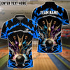 BlueJoses Bowling Break Pins Pattern Customized Name 3D Shirt (4 Colors)