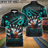 BlueJoses Bowling And Pins Diamond Broken Customized Name 3D Shirt (4 Colors)