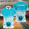 BlueJoses Bowling And Pins Ink Color Pattern Customized Name 3D Shirt (4 Colors)