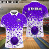 BlueJoses Bowling And Pins Ink Color Pattern Customized Name 3D Shirt (4 Colors)