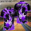 BlueJose Bowling And Pins Fire Phoenix Customized Name 3D Shirt (4 Colors)