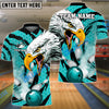 BlueJose Bowling And Pins Eagle Smoke Customized Name 3D Shirt (4 Colors)