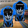 BlueJoses Bowling And Pins Mech Warrior Customized Name, Team Name 3D Shirt (5 Colors)