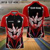 BlueJoses Bowling And Pins Mech Warrior Customized Name, Team Name 3D Shirt (5 Colors)