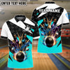 BlueJoses Bowling And Pins Color Lightning Customized Name 3D Shirt ( 4 Colors )