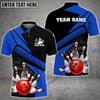 BlueJose Bowling And Pins Broken Paint Customized Name 3D Shirt (4 Colors) Personalized Shirts For Bowling Players