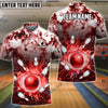 BlueJoses Bowling And Pins Tie-Dye Pattern Customized Name, Team Name 3D Shirt (4 Colors)